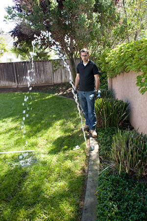 Mike is one of our Silver Spring sprinkler repair pros, and he checks a broken sprinkler head